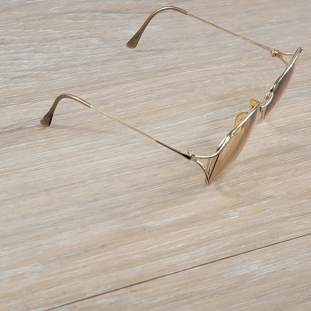 Emporium LE-110 #2 140 Liberty Vintage Gold Aviator Eyeglasses France 140mm VTG
